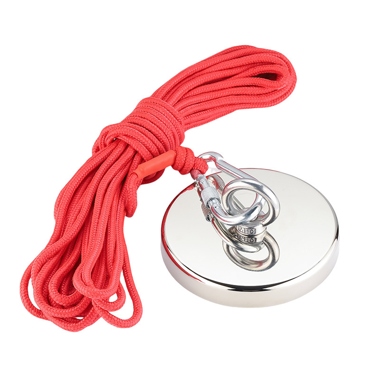 Super Strong Neodymium Fishing Magnet With Rope, Load Capacity 162kg, Diameter 75mm, Multifunctional Set