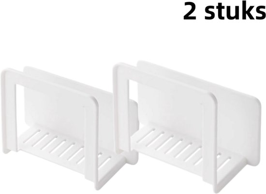 2-delige Routerbevestiging - Wand-punch-free Wifi Set-top Box Houder - Geschikt Voor Thuis Glasvezelmodem Plug-in Board Ondersteuningsbeugel - Wit