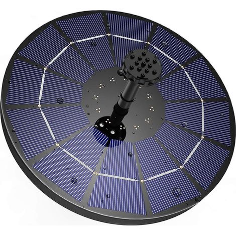 Fontaine Solaire Extrieur Flottante 3.5w, Pompe Bassin Solaire Avec Batterie Et 6 Buses, Pour Bain D'Oiseaux Aquarium Jardin Fontaine