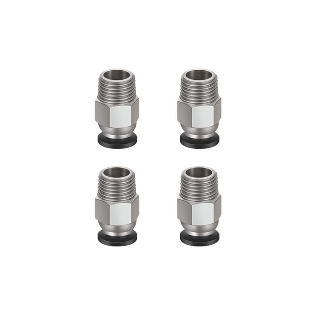 4 Raccords Rapides Pneumatiques, Diamètre 4 Mm (noir, M5) Lemroe