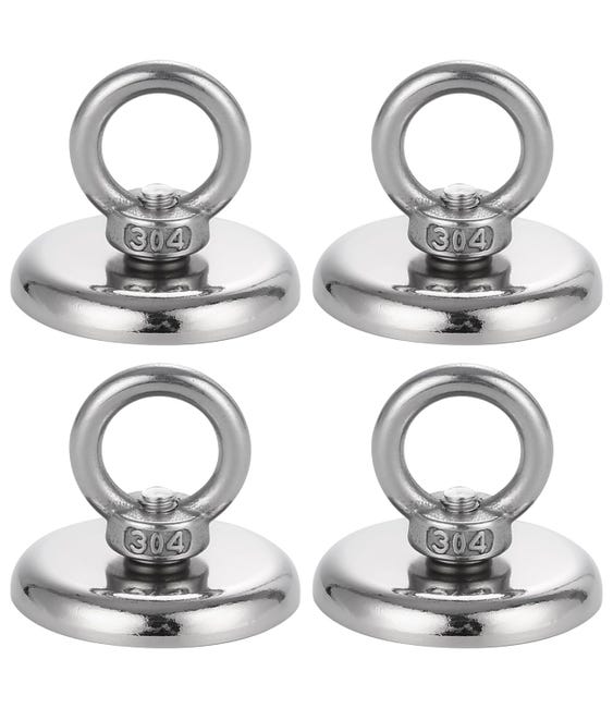Pcs Aimant Néodyme 42mm 50kg Super Puissant Industrie Science Pêche Magnétique Garage
