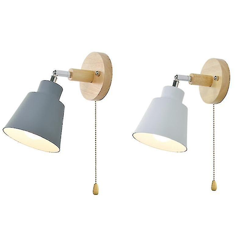 Applique Murale Nordique En Bois, Lampe De Chevet, Applique Murale Pour Chambre Ou Couloir Avec Interrupteur À Fermeture Éclair, Rotation Libre