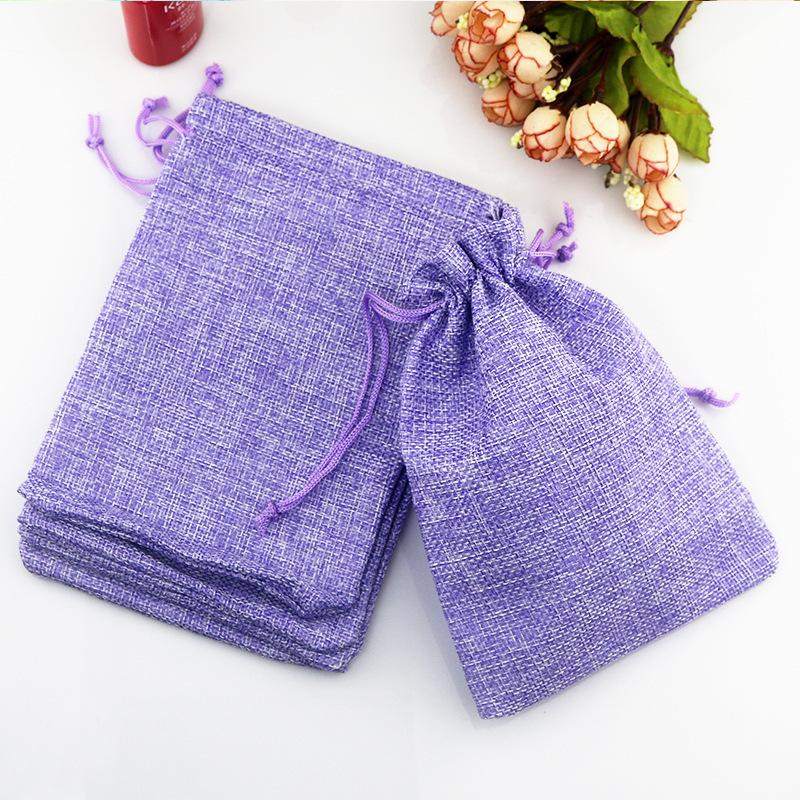 50 Pcs Burlap Bags With Drawstring Gift Jute Bags Included Cotton Lining