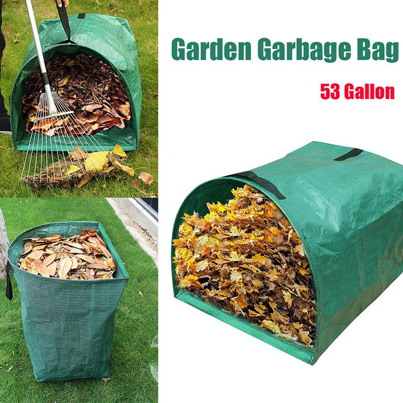 1 Sac-poubelle Carré De 53 Gallons Pour Les Déchets De Jardin