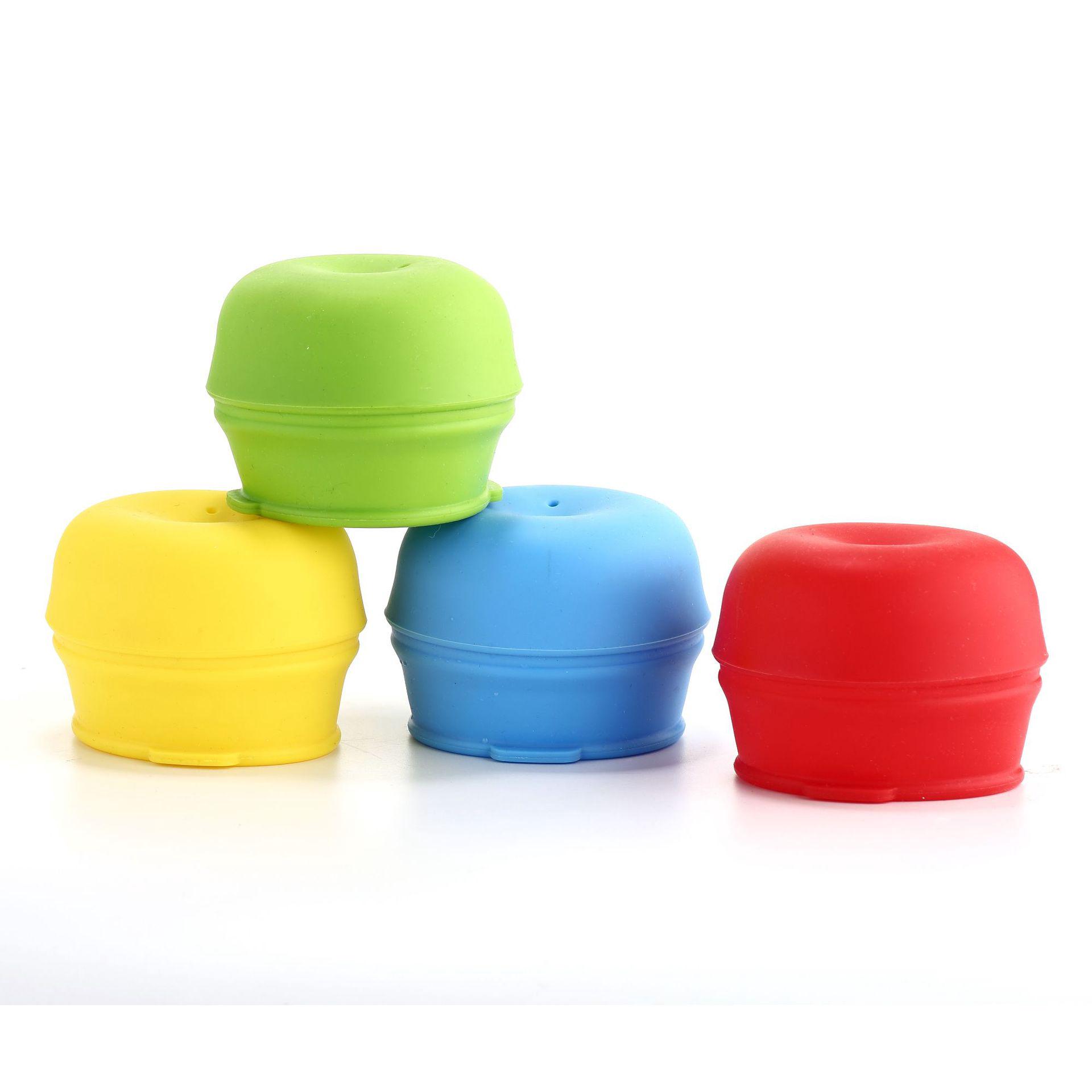 Lot De 4 Couvercles De Voyage Réutilisables En Silicone Sans Bpa, Compatibles Avec La Plupart Des Verres Et Tasses (couleurs Aléatoires).