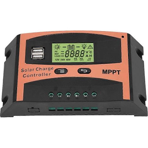 Régulateur De Charge Solaire Mppt 40a, Double Tension 12v/24v, Écran Lcd, Contrôleur Automatique Pour Batterie.