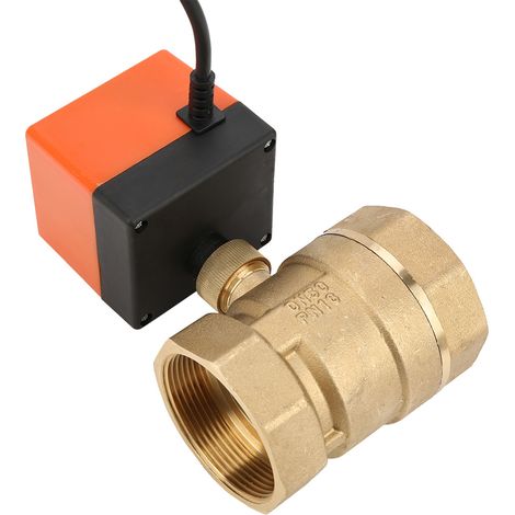 Vanne Motorisée En Laiton Ac 220v, Dn50 2 Voies, Commande Électrique 2 Points Avec Câble 3 Fils Pour Systèmes De Contrôle