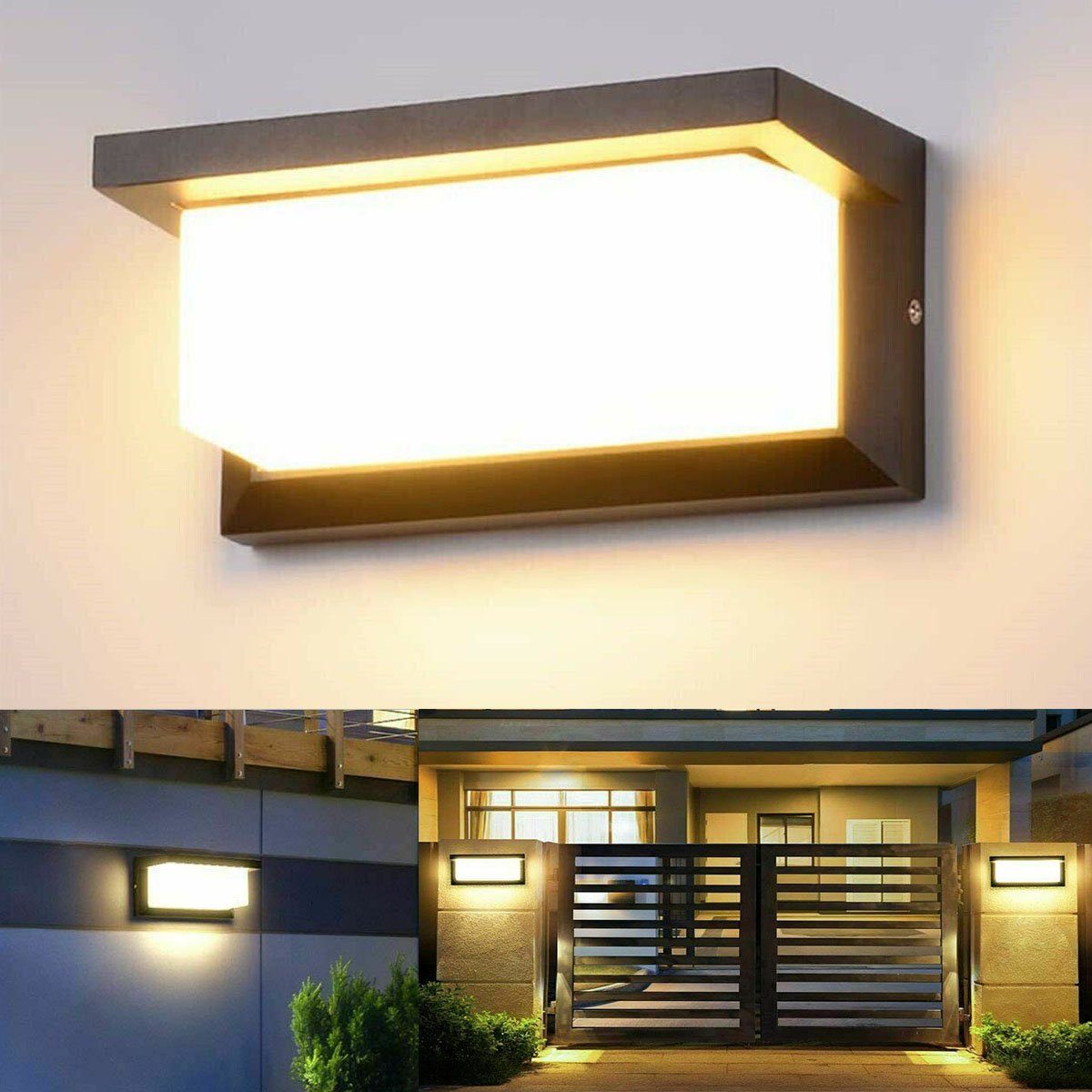 Applique Murale Extérieure Led Anthracite, Inclinée, Spot Encastré, Projecteur, 1 Ampoule Led 3w, Éclairage Extérieur, Éclairage De Jardin