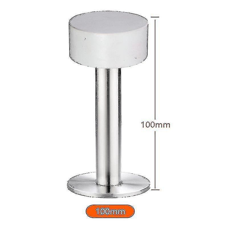 Stainless Steel White Self-adhesive Door Stop - Pack Of 2 100mm