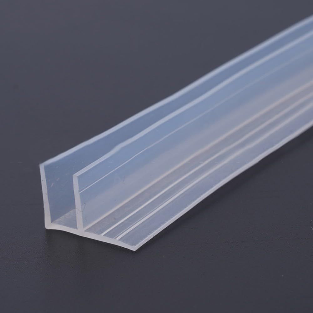 Joint D'Étanchéité Pour Porte De Douche En Verre De 6 Mm, 2 M En Forme De F, Joint De Porte De Douche Parfait Transparent, Joint De Changement Pour Vitre D'Épaissement 6 Mm