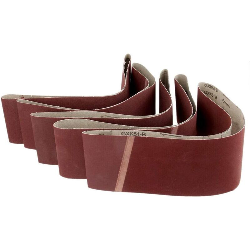Lot De 5 Bandes Abrasives 100 Mm X 915 Mm-grain 40.-
