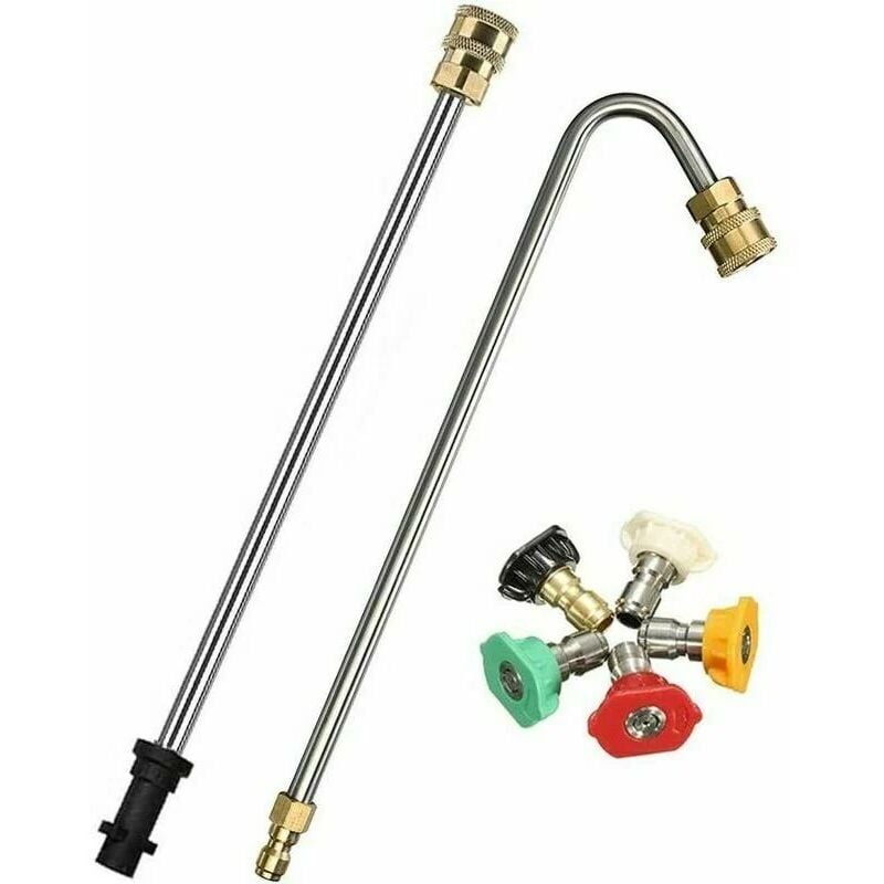 Choyclit Lance De Pulvérisation Coudée, Lance De Lavage Sous Châssis Compatible Avec Karcher K2 K3 K4 K5 K6 K7 Nettoyeur Haute Pression, Kit De Nettoyage De Gouttière