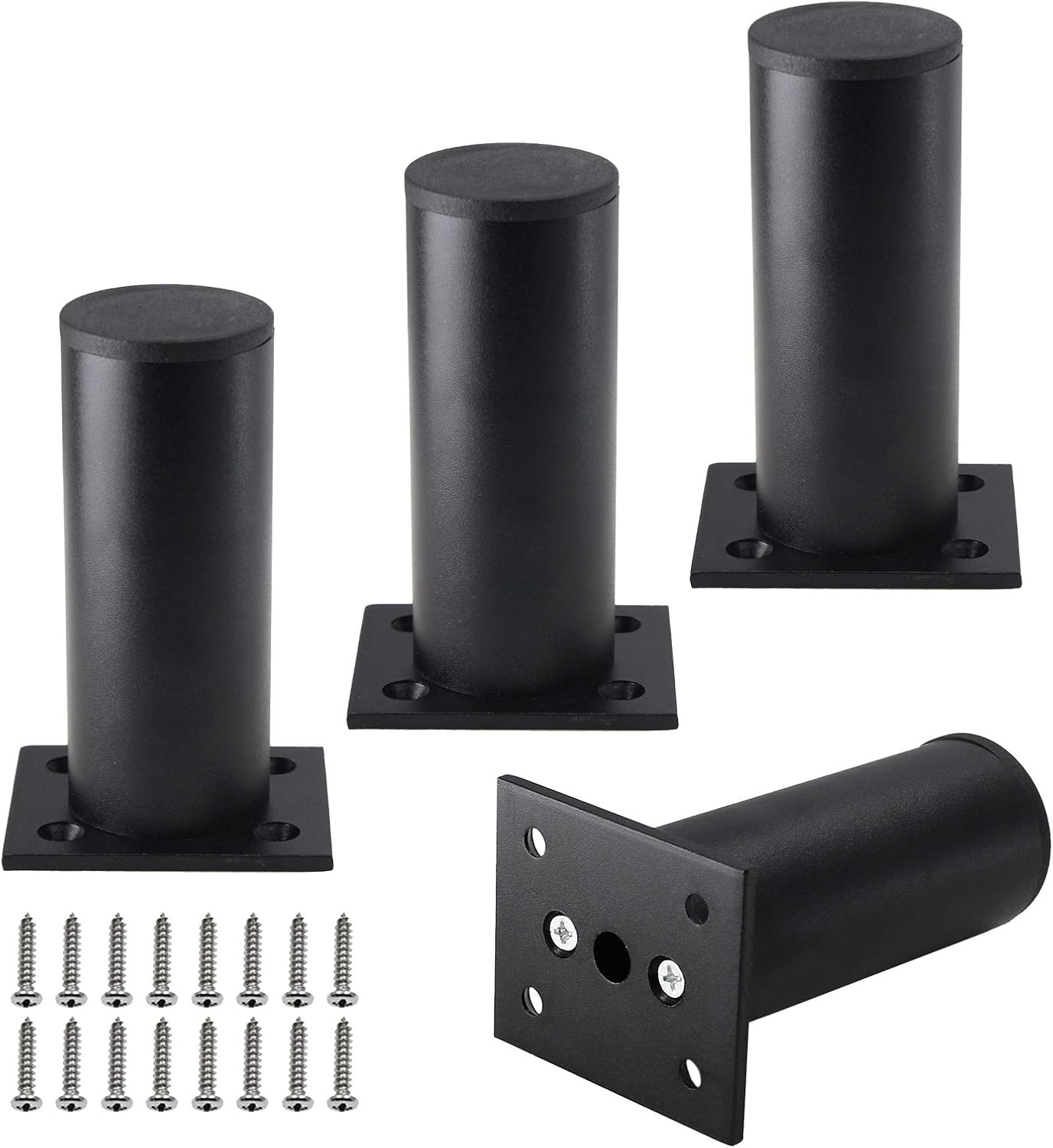 Pièces - Pièces De Fixation Pour Meubles - Pieds De Meuble - 10 Cm - Pieds De Meuble Réglables - Pieds De Meuble Surélevés En Aluminium Pour Cuisine, Salle De Bain Et Canapé - Réglage De La Hauteur De