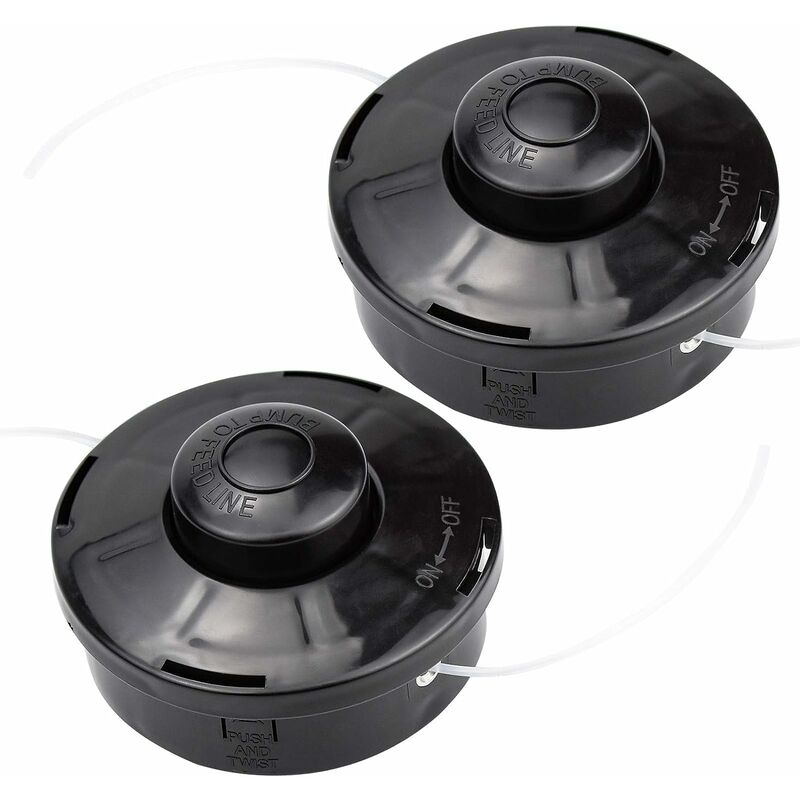 Set Of 2 A6481 Nylon Universal Brush Cutter Head Brush Cutter M10 X 1.25 Spool Spare Spool For Hot Melt Petrol Brush Cutter Brush Cutter Head