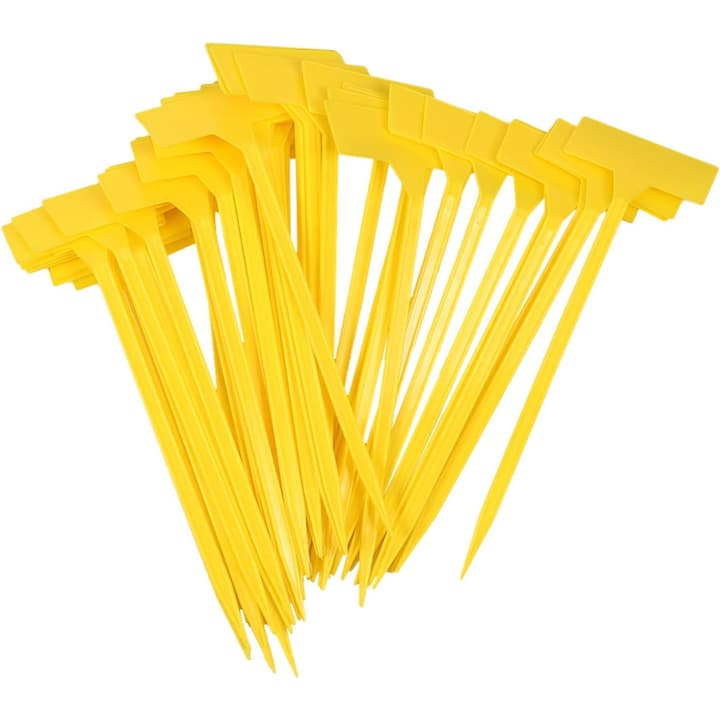 Lot De 50 Étiquettes Pour Plantes, Tovbmup, Plastique, 9 X 4,5 X 30 Cm, Galben
