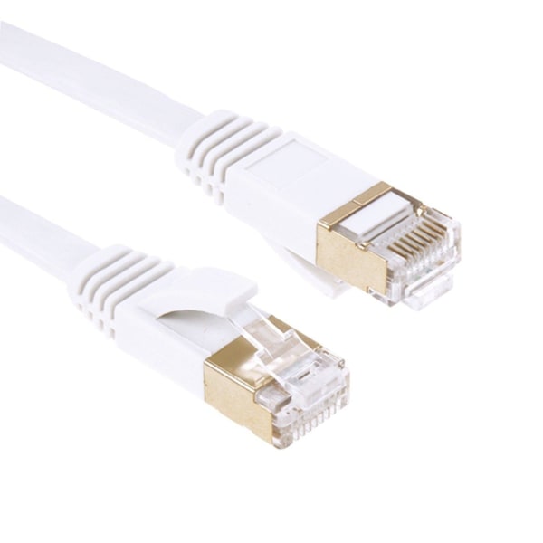 20m - Platt Nätverkskabel Cat7 - Internetkabel White