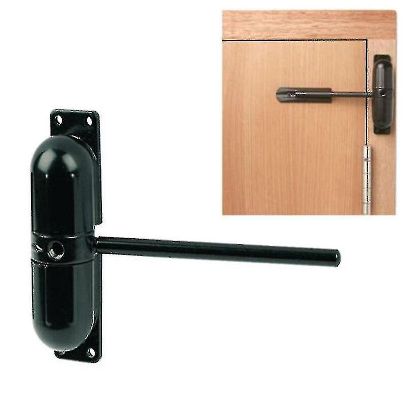 Black 20-70kg Zinc Alloy Adjustable Surface Mounted Automatic Spring Door Closer Door Hardware