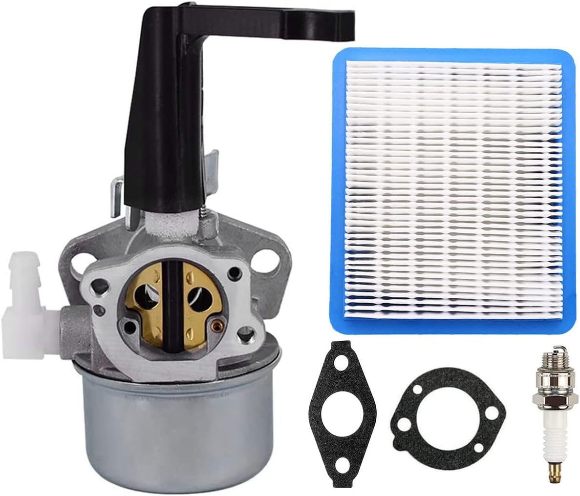 696065 Carburateur Compatible Pour Briggs & Stratton 697422 110402 110412 215369 5hp 5.5hp 6hp Tiller Générateur De Moteur Horizontal Pompe À Eau Avec Joint Filtre À Air Bougie D'Allumage
