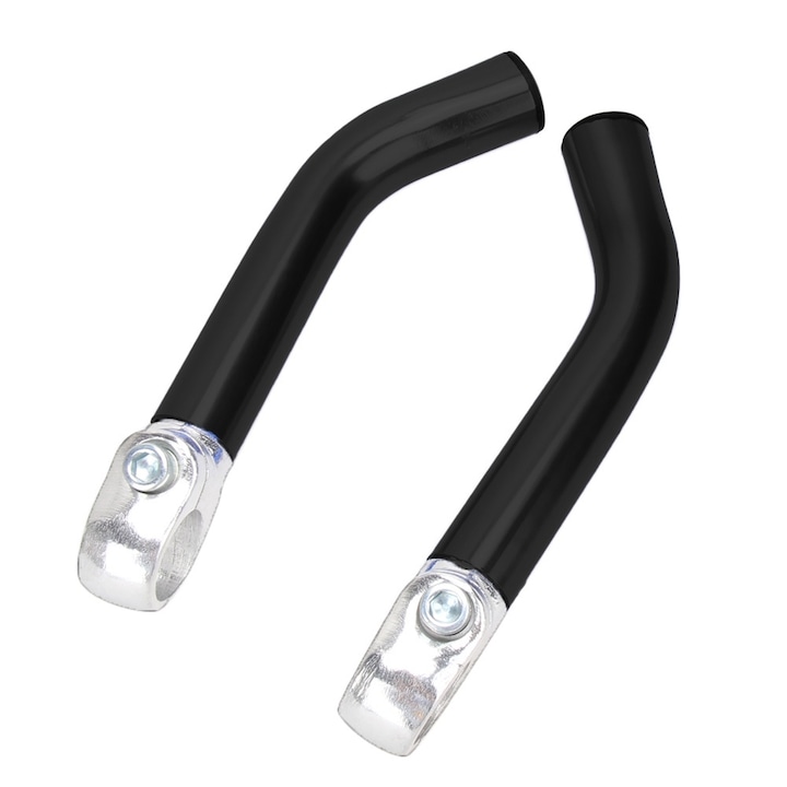 Set 2 Manere Bicicleta, Tovbmup, Aluminiu, 15 Cm, Negru