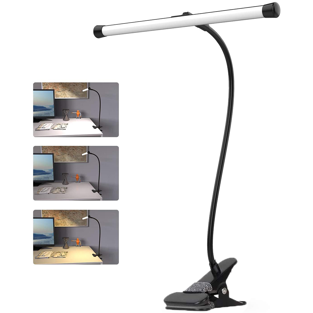 Lámpara De Escritorio Led Con Abrazadera, Lámpara De Mesa De Dibujo Con Brazo De Cuello De Cisne