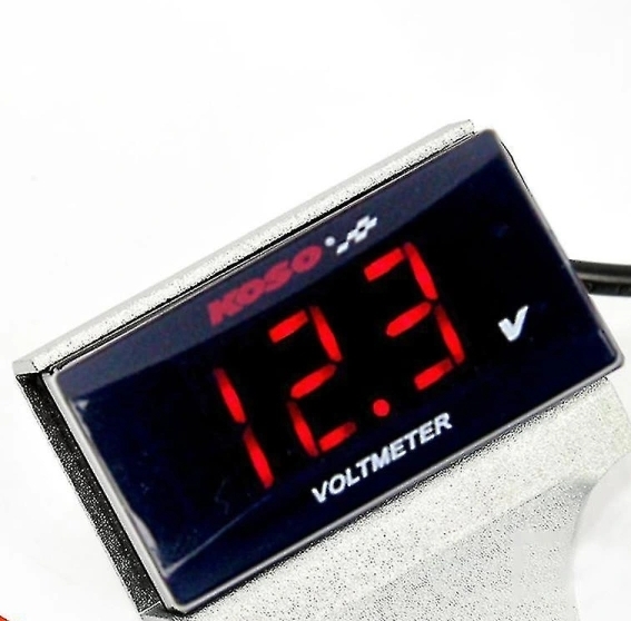 Voltmètre À Affichage Numérique Koso Rapide, 10v-150v, Affichage Numérique Led, Pour Moteur De Moto, Rouge