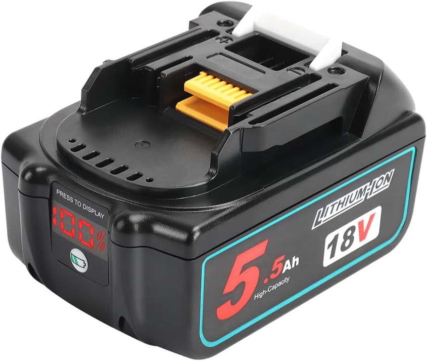 Powarobor 18v 5.5ah Bl1850 Lithium-ion Replacement Battery Compatible With Makita 18v Lxt Power Tools Bl1830 Bl1840 Bl1860 Bl1845 Bl1815 With Led Indicator