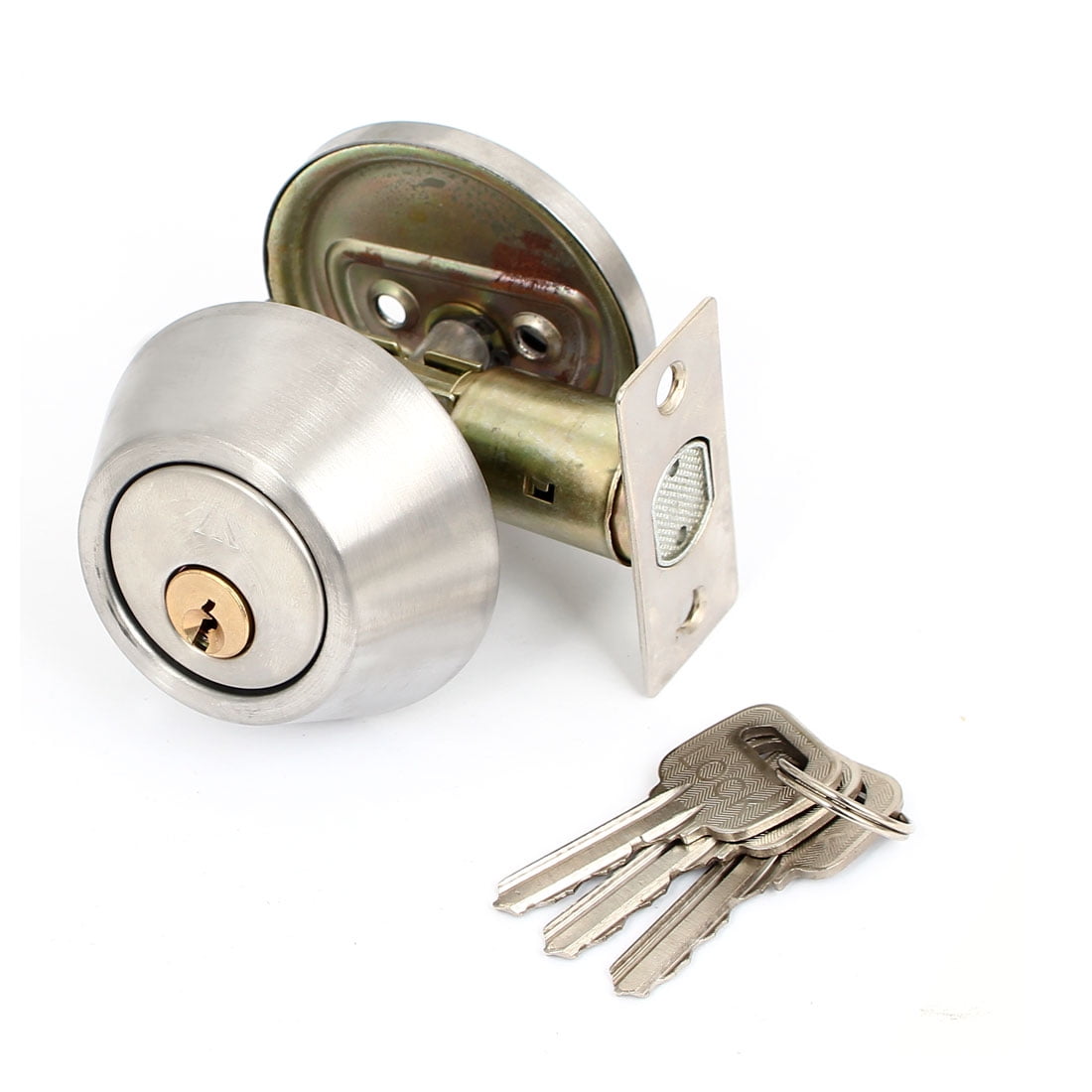 Serrure De Sécurité À Clé Avec Poignée Ronde Et Cylindre Simple Pour Porte De Chambre À Coucher