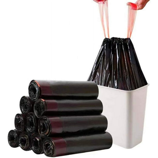 Trash Bag Is Easy To Use, Clean, Can Be Used In Kitchen Garbage Bags And Indoor Garbage Bags, 15-20 Liters, Black, 60 Bags