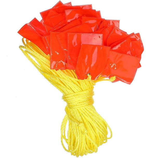 164 Feet Safety Warning Pennant Marker With 45 Pieces Four-cornered Flags Hanging Bunting Barrier Reflective Caution Bunting Pendant (orange)