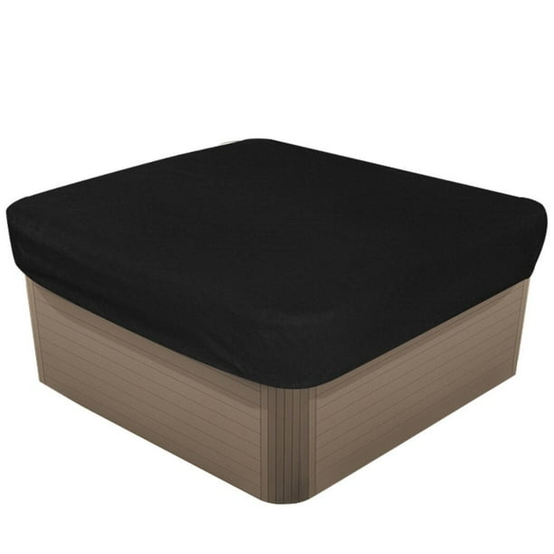 Couverture Carrée Extérieure Pour Spa, Imperméable, Résistante Aux Uv, Avec Revêtement Argenté Et Toile Oxford Anti-poussière (90,9 X 90,9 X 11,8 Pouces)