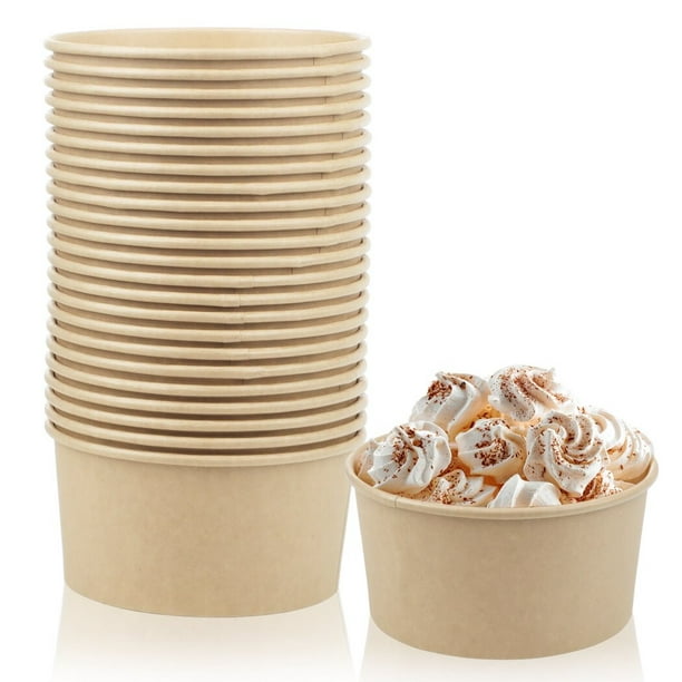 Lot De 50 Bols Jetables En Papier Kraft De 1 Litre (35 Oz), Compostables Et Biodégradables, Étanches Et Compatibles Micro-ondes, Pour Soupes, Salades, Nouilles Et Plats Chauds Ou Froids.