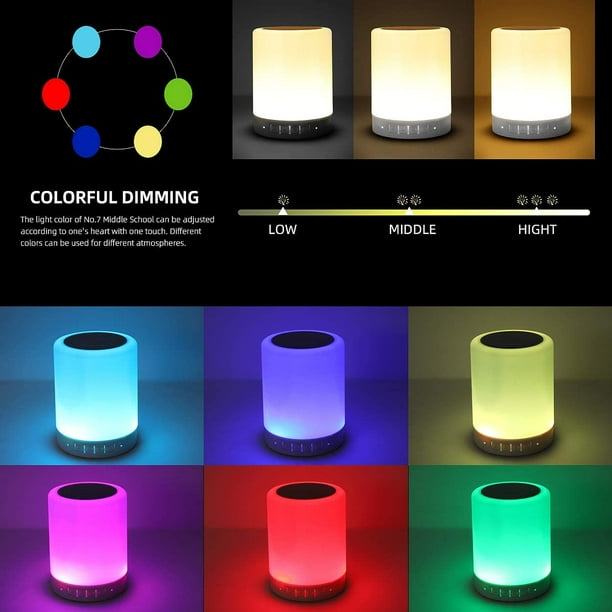 Portable Wireless Night Light Bluetooth Speakers,touch Controls, Bedside Light,best Gifts For Girls,boys,baby