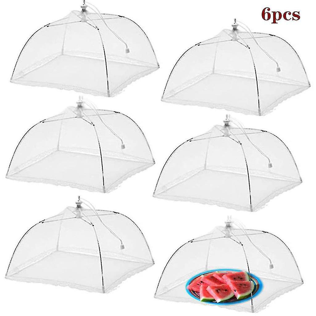 Lot De 6 Filets Anti-mouches Pour Fruits, Protection Des Aliments, 43 Cm, Blanc.