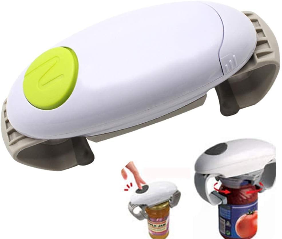 Pour Bocaux Ouvre Automatique, One Touch Jar Opener Outil De Cuisine, Ouvre Boîte Électrique Pour Les Personnes Âgées Et Les Personnes Souffrant De L'Arthrite, 6.8x2.5inch,green