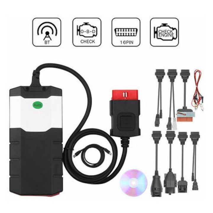 Outil De Diagnostic Bluetooth Ds150e, Compatible Avec Les Systèmes Automobiles, Communication Bluetooth, Compatible Avec Plus De 4 000 Modèles, Multicolore