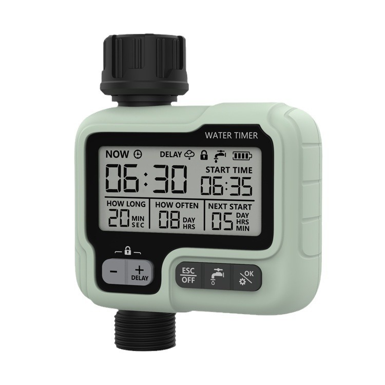 Digital Water Timer, Programmable Watering Timer With Rain Delay, Garden Hose Timers For Watering With Large Lcd Display, Manual Irrigation Mode，1pc
