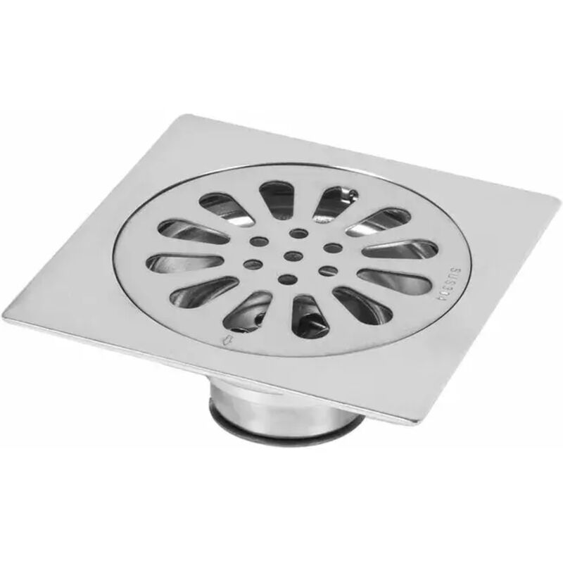 Siphon De Sol En Acier Inoxydable Épais Drain De Douche Carré Anti-odeur Pour Salle De Bain 100 100mm (style : 3)