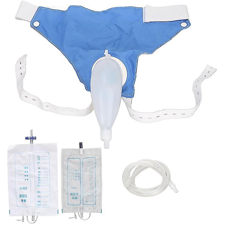 External Catheter For Men,urine Collector Bag,urinals Men,prevent Leakage Wearable Urine Bag Pee Catheter Duct 1000ml 2000ml For Men Elderly Urinary I