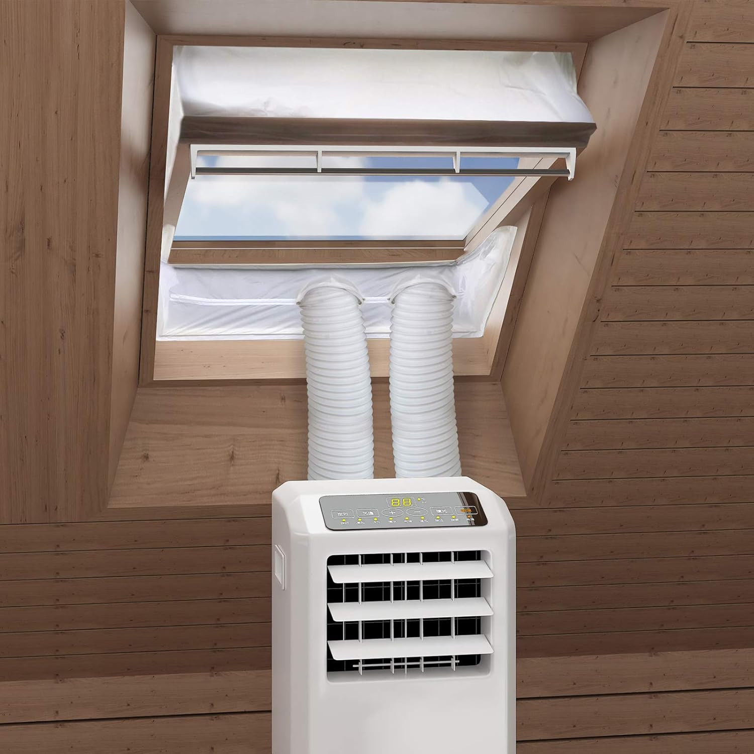 Pare-brise En Tissu Étanche Avec Double Ouverture Pour La Climatisation, Circonférence De 381 Cm À 460 Cm