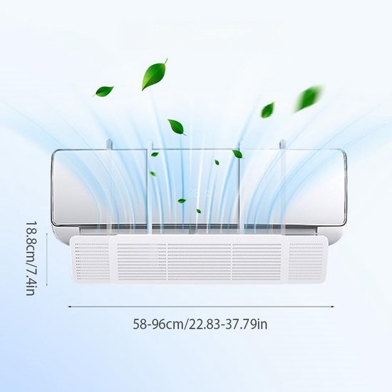 Fenêtre Frontale Rétractable Pour Climatiseur Mural - Blanche, Sans Installation Requise, Renforcée - Conduit D'Air Et Soupape D'Évacuation Coupe-vent - Convient Pour La Maison/le Bureau