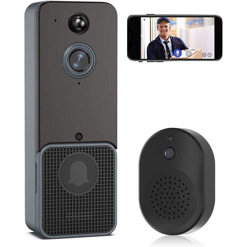 Sonnette De Maison Intelligente - Sonnette Vidéo À Distance Sans Fil Intelligente Sonnette Visuelle Intelligente, Vision Nocturne Hd, Sonnette De Por