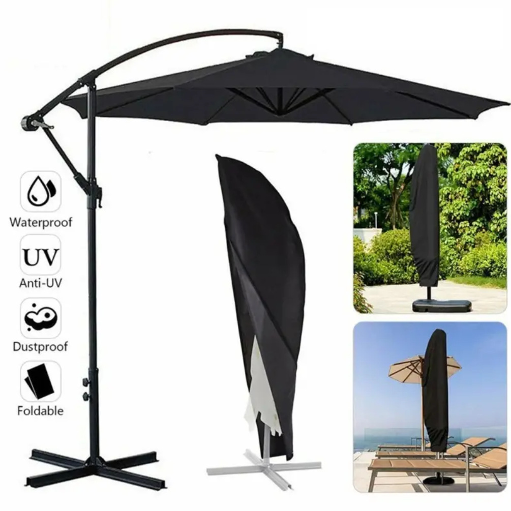 Housse De Parasol De 205 Cm (10 X 22 X 19 Pouces) Avec Filet De Ventilation, Imperméable, Coupe-vent Et Protection Uv, En Tissu Oxford 210d Résistant.