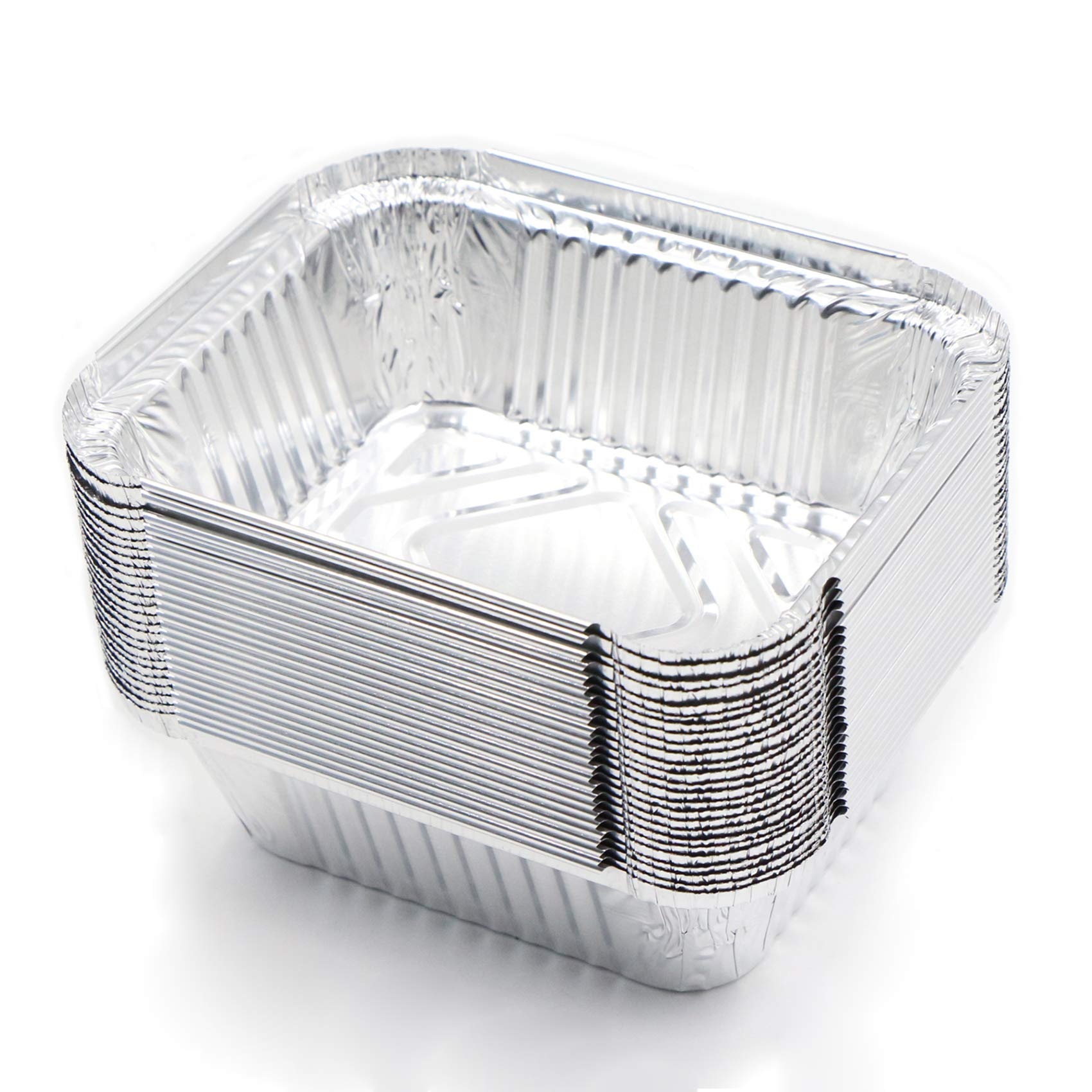 Lot De 25 Bols Jetables En Aluminium Pour Barbecue, Convient Pour La Cuisson, La Friture, La Cuisson, 15 X 12 X 5 Cm, 400 Ml (sans Couvercle)