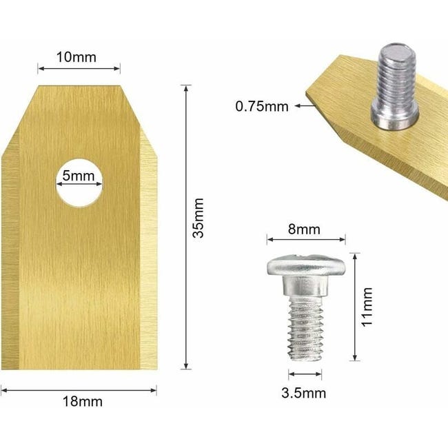 Lames De Tondeuse En Titane 45 Pièces Pour Husqvarn/automower/yardforce/gardena Avec Vis Pour Modèles 105, 310, 315, 320, 420, 430x Et R40i (sku Produit : 95995261 Sku Offre : Lehua25.5.8-18)