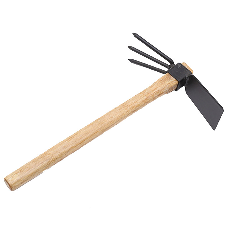 Edward Tools Hoe And Cultivator Hand Tiller - Carbon Steel Blade - Heavy Duty For Loosening Soil, Weeding And Digging - Rubber Ergo Grip Handle - Rust Proof