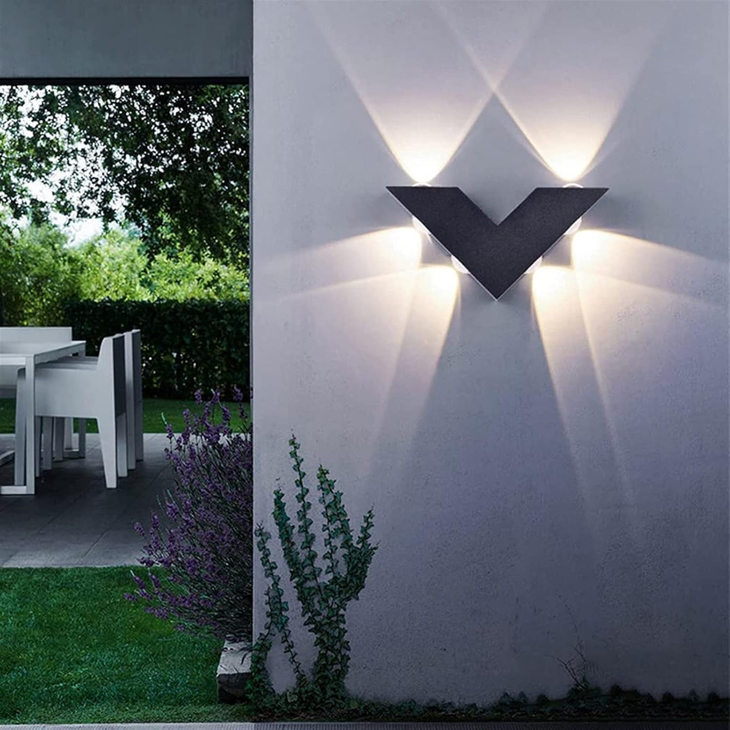 Applique Murale Étanche Extérieure Lumière Led Villa Parc Cour Porche Applique Éclairage Décoratif Facile À Installer( Black 6w,warm White)