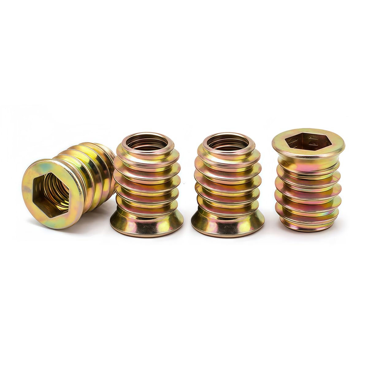 Insert Fileté M5 Pour Bois, 40 Écrous M5 X 10 Mm, Douilles À Vis Galvanisées, Écrous Hexagonaux Filetés Pour Meubles En Bois