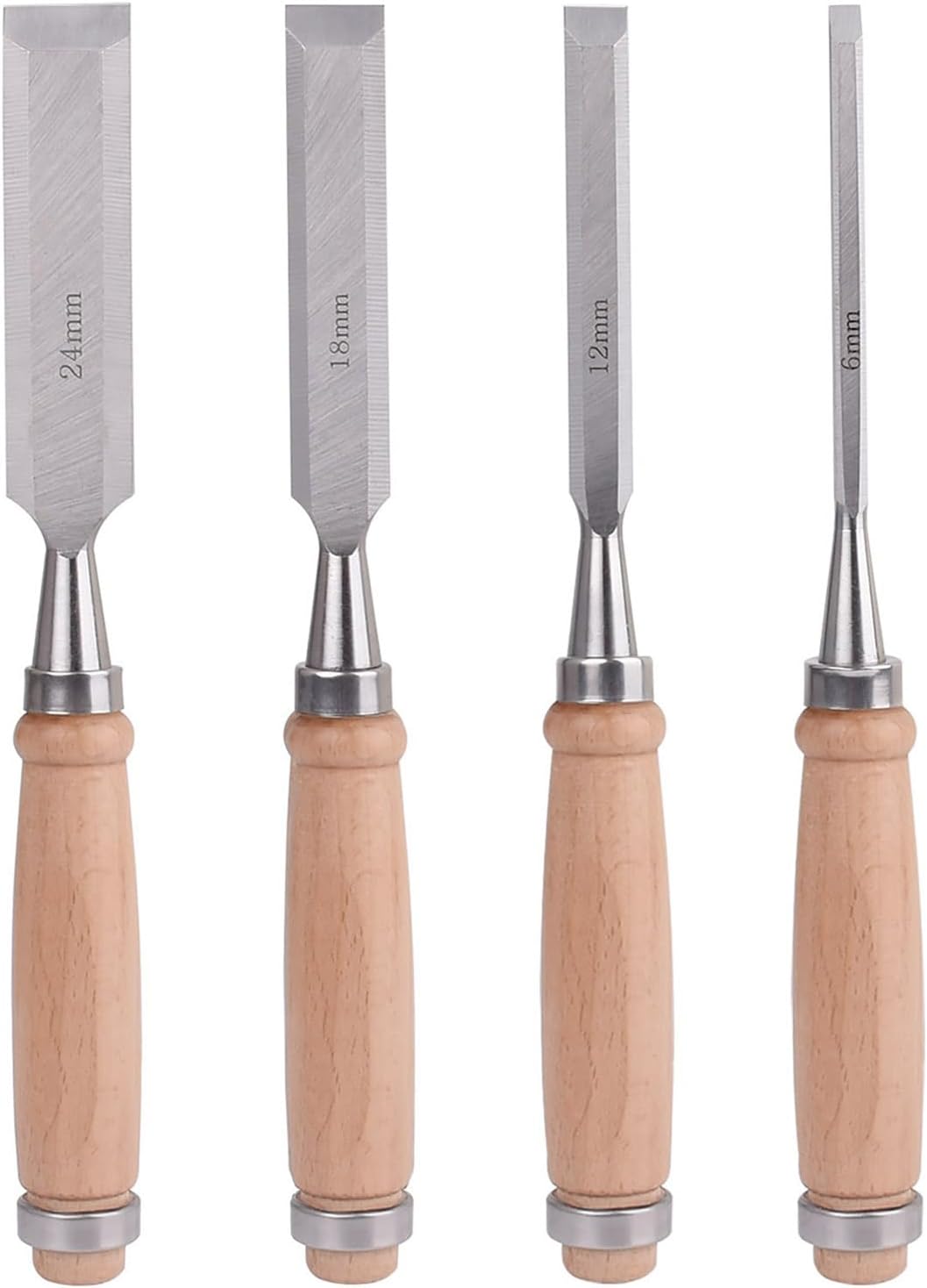 Ciseau À Bois Artisanal En Acier Au Chrome-vanadium Avec Manche En Bois, Pour Le Travail Du Bois, Ensemble D'Outils Pour Le Travail Du Bois