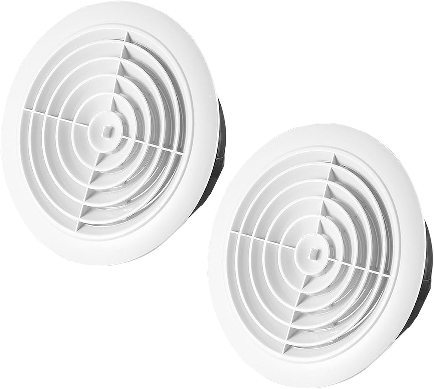 Stuks Ventilatieopeningen Van 200 Mm - Verstelbare Draaibare Plafonddiffuser - Roosterafdekking - Abs-lamellenventilatieopeningen - Met Scherm - Geschikt Voor Ventilatie In Badkamer, Keuken, Woonkamer