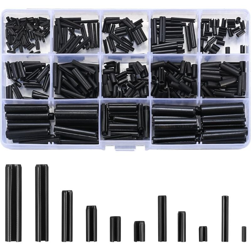 390pièces Assortiment De Goupilles Élastiques, Goupilles Élastiques De Sûreté En Acier Au Manganèse - M1.5/m2/m2.5/m3/m4/m5/m6